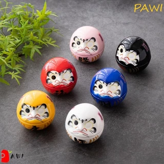 PAWI Daruma Doll , Cerâmica Cartoon Crafts , Criativa Miniatura Lucky Cat Tumbler Decoração Restaurante