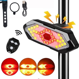 Luz Traseira De Bicicleta ESLNF Controle Remoto Da Bateria Recarregável Com 5 Modos De Brilho Refletores De Luzes