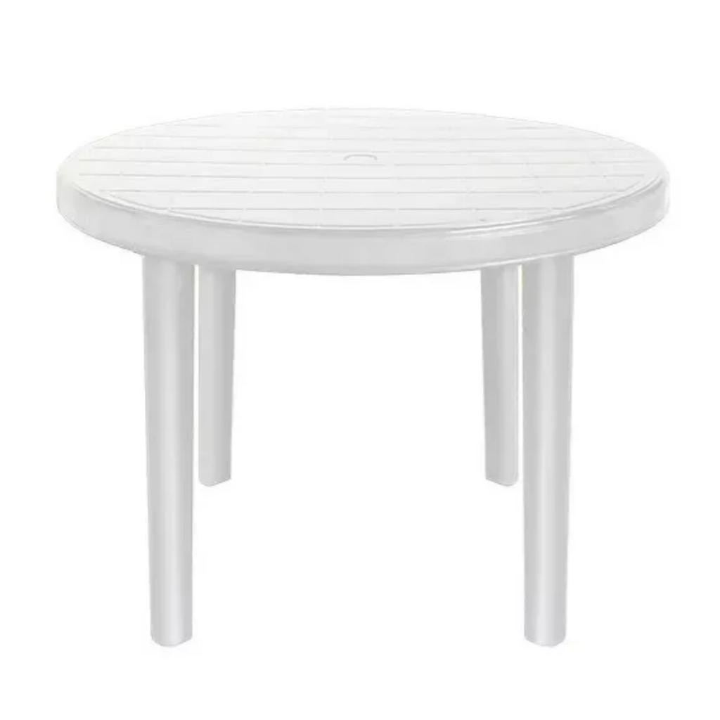 Mesa Plástica Redonda Desmontável Jardim Grande Premium