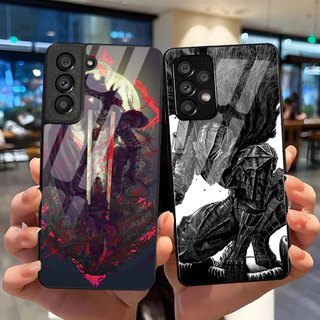 Berserk tripas de vidro temperado telefone caso para Samsung Galaxy capa S24 ULTRA S23 S22 PLUS S21 S0 FE S10 S9 capa