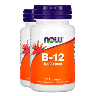 Kit 2x Vitamina B12 5000mcg+Ácido Fólico Now Foods 60Past Importado/Made in Usa