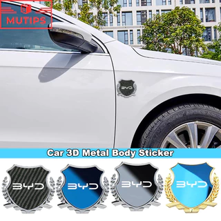 BYD 3D Metal Logotipo Carro De Fibra De Carbono Pára-Lamas Laterais Para Dolphin Plus Mini Seal Yuan Song HAN TAN Atto 3
