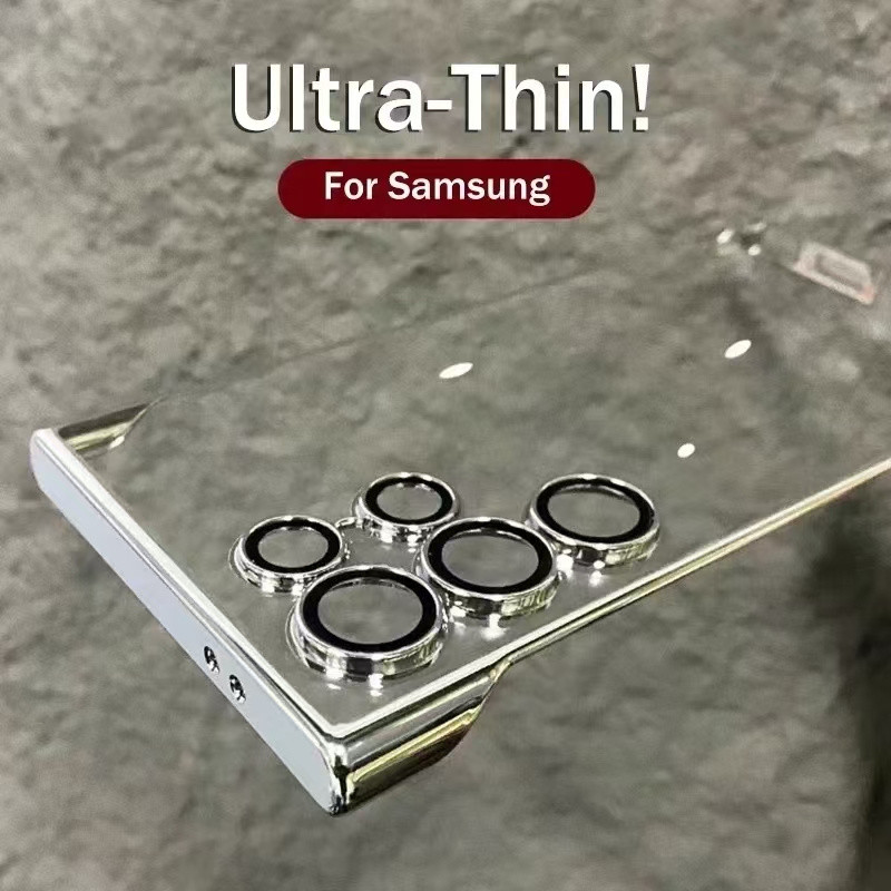 Revestimento De Luxo Para PC Rígido Transparente À Prova De Choque Samsung Galaxy S24 Ultra S23 S22 Plus Cobertura De Proteção Total Da Lente Câmera