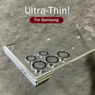 Revestimento De Luxo Para PC Rígido Transparente À Prova De Choque Samsung Galaxy S24 Ultra S23 S22 Plus Cobertura De Proteção Total Da Lente Câmera
