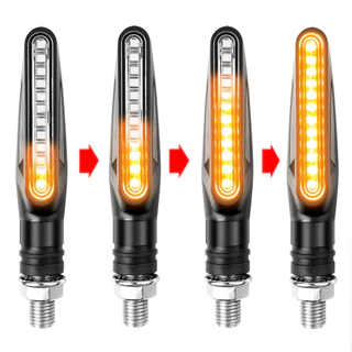 2PCS Luz De Sinalização De Giro De Motocicleta 12V LED Pisca-Traseira IP68 Luzes Intermitentes Dobráveis