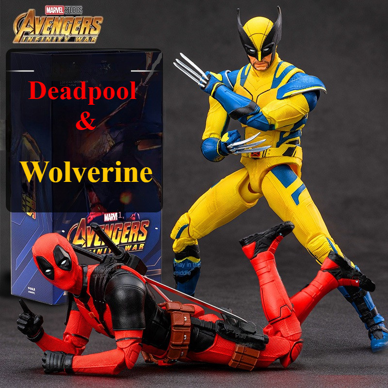 Modelo Oficial Zd Toys Deadpool Ação Figura Marvel Movie E Wolverine Decor