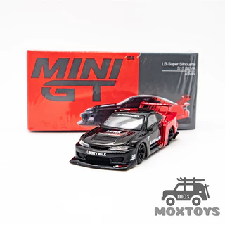 MINI GT 1 : 64 Conjunto De Tendas De Serviço Paddock-ADVAN/LB-Super Silhueta S15 SILVIA Diecast Modelo Carro