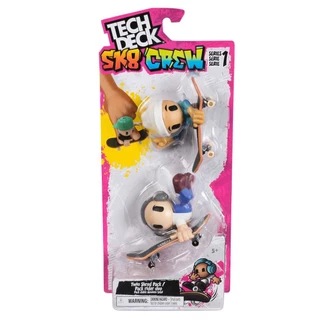 2 Skates com 2 Bonecos SK8 CREW (Toca Branca) - Tech Deck
