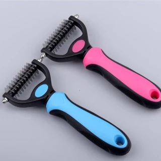 Desembolador de Pelos Longos para Cachorro Gato Pet Escova Pente Rake Pet Shop Groomer Simples e Duplo