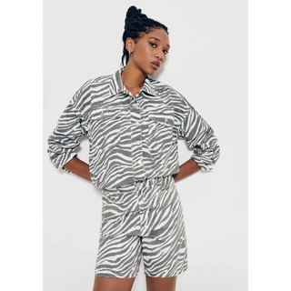 Bermuda Feminina De Sarja Animal Print Hering + Livia