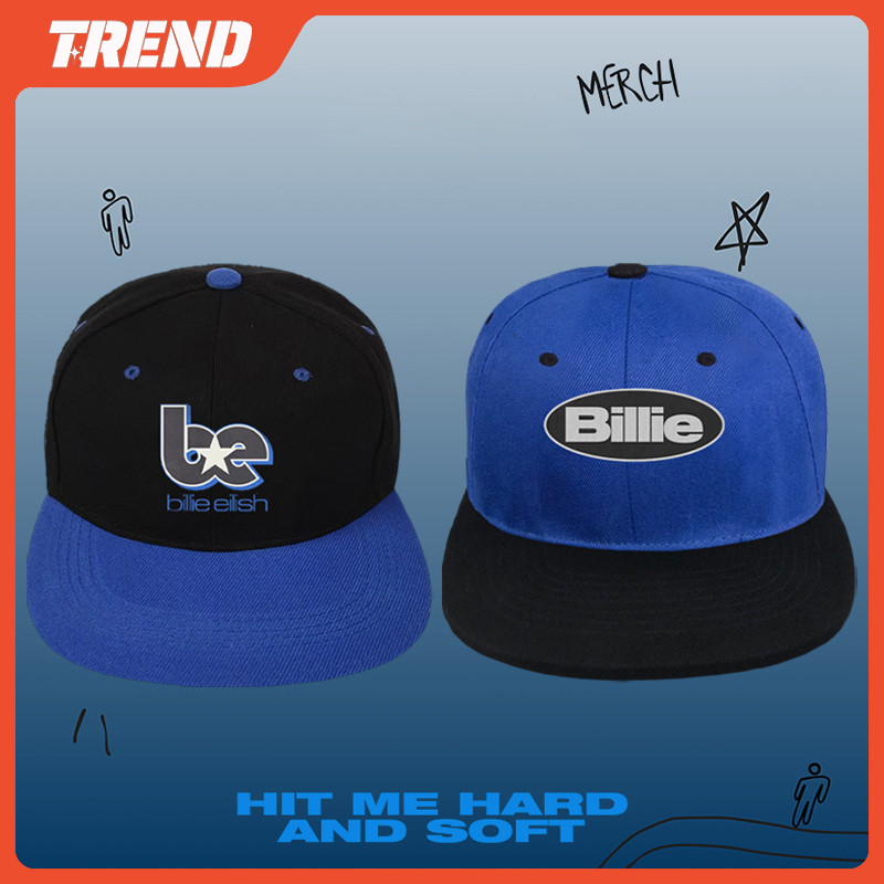 BILLIE Eilish Hit Me Boné De Beisebol Merch Duro E Macio Dois Tons Chapéu De Aba Plana Vintage Masculino Feminino Moda Coleção De Sol