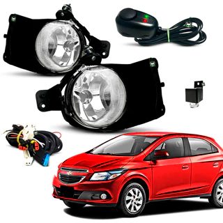 Kit Farol Auxiliar Milha Onix 2012 2013 2014 2015 2016 2017 2018 2019 Botao Colante