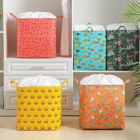 Cesto extra grande para armazenar roupas e colchas 100l / alina