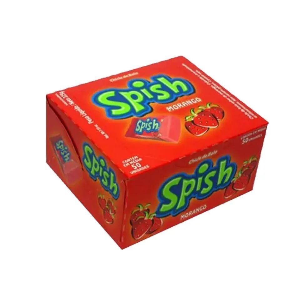 CHICLETE SPISH MORANGO 160G | Shopee Brasil