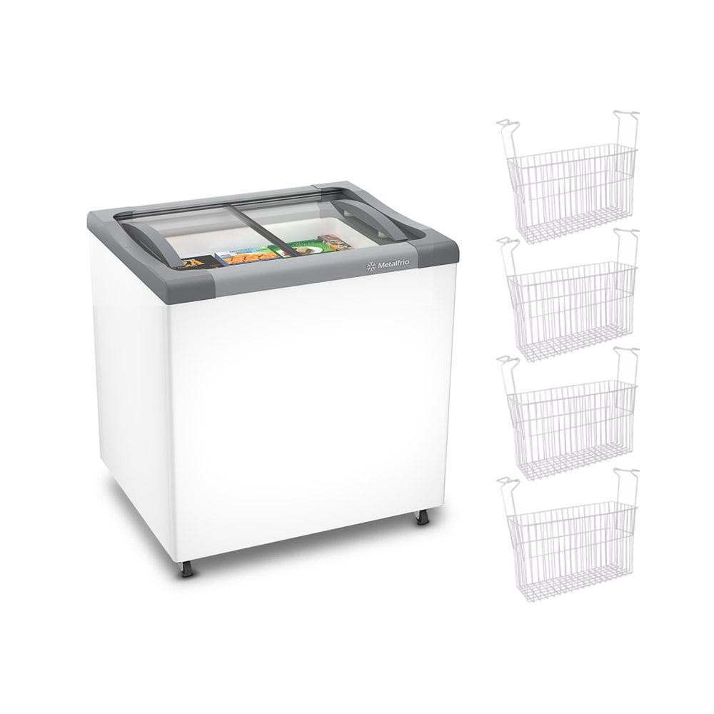 Kit - Freezer Horizontal Tampa Vidro 144/185 Litros Nf20 - M