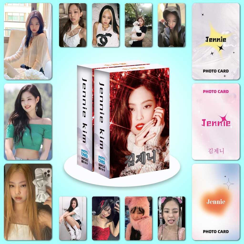 55pcs/Caixa BLACK-PINK 7o Aniversário BORN Photocards Cartões Lomo