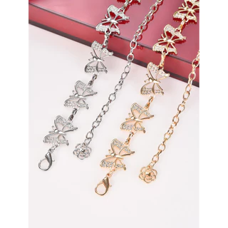 Cinto borboleta vento borboleta boho orrente coração coração de noiva borboleta indiano cristal flor Versátil para Diári
