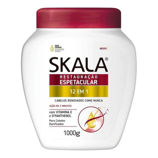 Máscara Skala 1kg para Cabelos Danificados – Hidratação Profunda e Recuperação Imediata dos Fios
