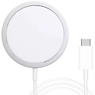 Carregador Magnético Cabo Indução Magsafe Para iPhone Tipo USB-C Type-C 15W Carrega Rápido Sem Fio