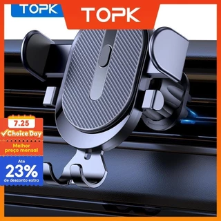 TOPK D39 Suporte De Telefone Para Carro , 2023 Atualizado Com Gancho Clip De Ventilação De Ar 360 ° Montagem Universal Móvel Rotativo