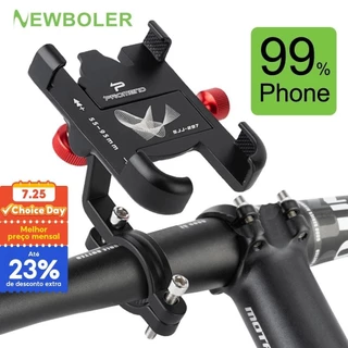 Newboler PROMEND Suporte De Celular De Liga De Alumínio Ajustável Para Motocicleta/Smartphone 360 ° Ciclismo Rotação