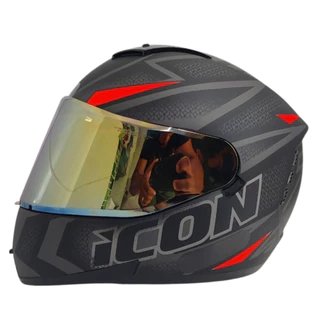 Kit Capacete Fechado Moto Peels Icon Fast + Viseira Dourada