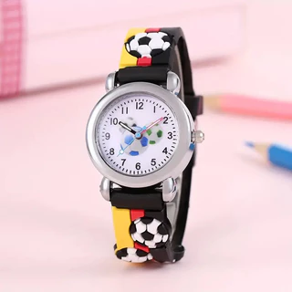 Relógio Eletrônico De Quartzo Infantil De Futebol De Moda Colorido , Escolha Ideal Para Presentes