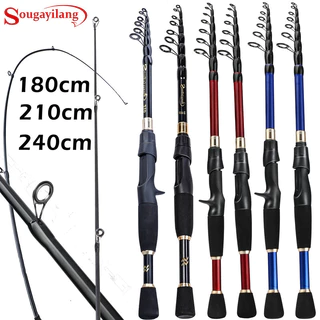 Vara De Pesca Sougayilang 1,8-2,4m Joran Telescópico Pancing Spinning Casting BC
