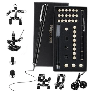 Caneta de metal magnética, caneta esferográfica multifuncional, gadgets legais, presentes para amigos