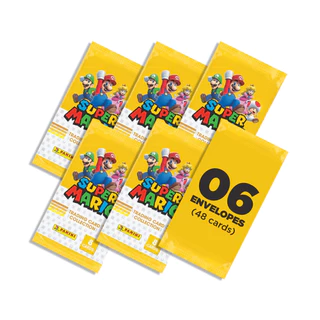 Super Mario TC Cards: 48 Cards (6 Envelopes) Oficial Panini Nintendo - Novo