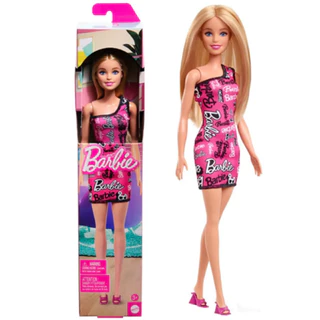 Boneca Barbie Fashion Vestido Rosa - Mattel