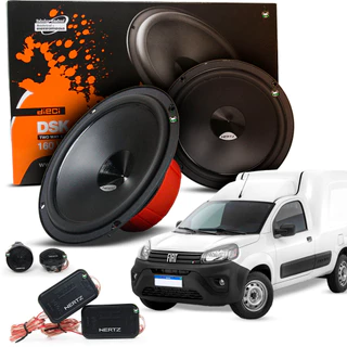 Kit Alto Falante 2 Vias 160w 6 pol Hertz Dsk165.3 Fiorino