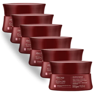 Kit Com 6 Máscara Reconstrutora Intensiva Amend Expertise Color Reflet 300g em Oferta na Shopee