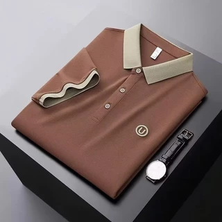 2024 Camiseta Pólo De Alta Qualidade Masculina De Meia Manga Da Moda Verão Fina