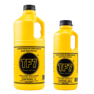Convertedor De Ferrugem TF7 500ML E 1LITRO Base Para Pintura Elimina Ferrugem