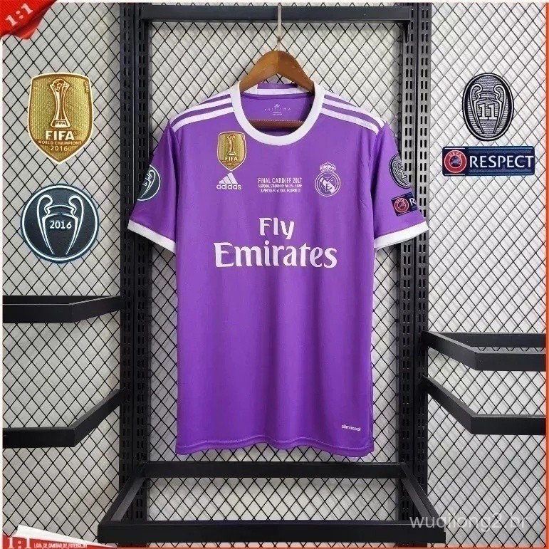 Retro 16/17 roxo futebol temporada camisa homens tamanho personalizado: S-2XL