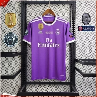 Retro 16/17 roxo futebol temporada camisa homens tamanho personalizado: S-2XL
