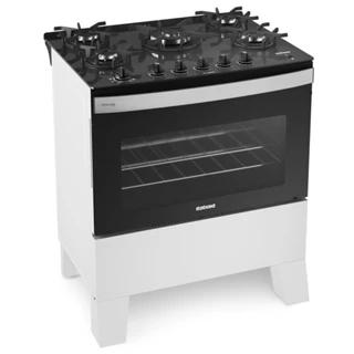 Fogão 5 Bocas Itatiaia Itaglass Plus Forno 48L Branco Bivolt