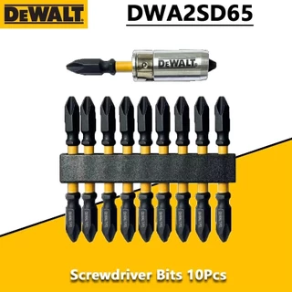 Dewalt DWA2SD65 65mmPH2 Bits De Chave De Fenda De Cabeça Dupla De Grau Profissional (10pcs) + (Manga Magnética 1pc) Conjunto De Elétrica