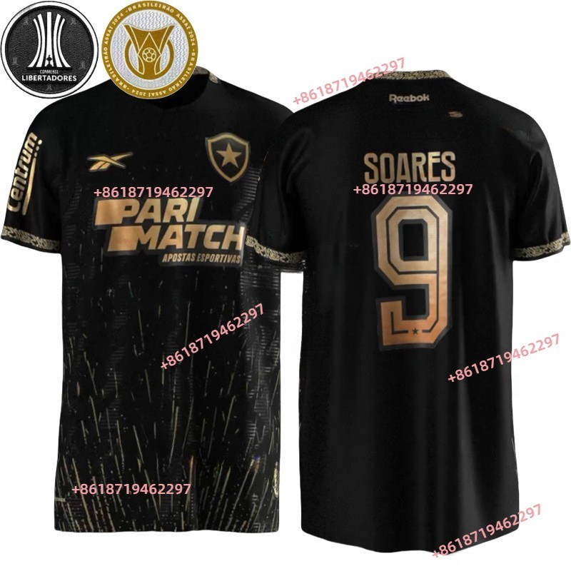 Botafogo Away 24/25 Camisa Preta de Homem 1 : 1 RTJE