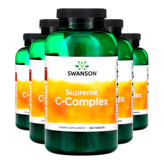 Kit 5x Supremo C-Complex Swanson Vitamina C 250 Tabs Importado /Made in Usa