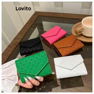 Lovito Carteira geométrica simples casual para mulheres LFA45080