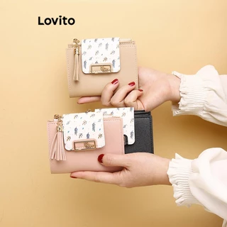 Lovito Carteira Casual Plantas Padrão para Mulheres LFA45084