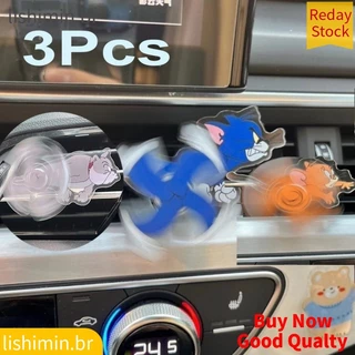 3Pcs Decoração De Ventiladores De Ar Para Carros Tom E Jerry Air Outlet Car Ornamentos Divertidos Decorações Rato Interiores