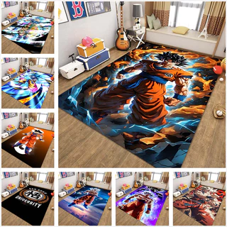 Dragon Ball Super Saiyan Anime Cartoon Tapete Estampado Infantil Sala De Estar Área De Sofá Antiderrapante Absorvente De
