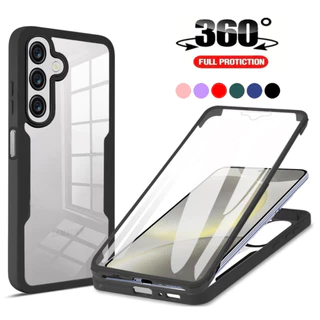 Para Samsung Galaxy A06 A16 A05S A05 A15 A25 A35 A55 A04S A04 A14 A24 A34 A54 A03S A03 Core A13 A23 A33 A53 A73 A22 A32 360 Capa De Proteção De Corpo Inteiro Tela Frontal À Prova De Choque