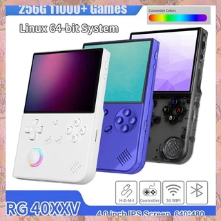[Rbw] RG40XXV Retro Console De Jogos Portátil 256G 11000 + 64 Bits Linux 4.0'IPS Tela WIFI RGB Joystick Videogame Player C