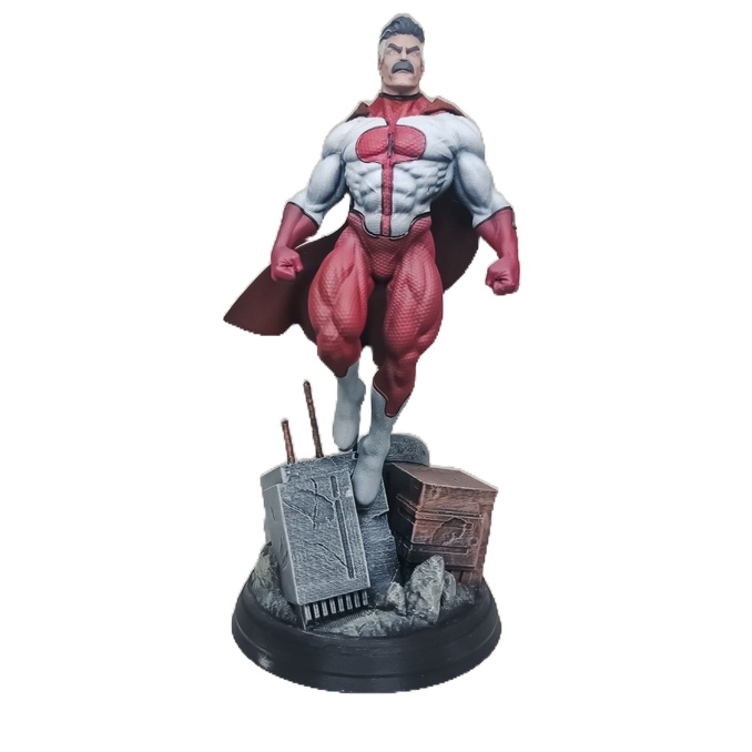 Colecionável Omni-Man Invencível Estatueta Action Figure 17cm Altura