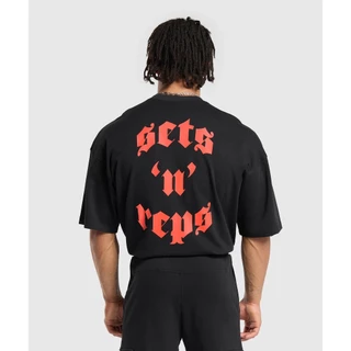 GYMSHARK Camiseta Masculina Solta De Manga Curta Com Estampa De Letras E Estilo Vintage 1016