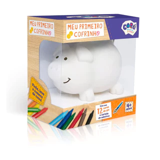 Meu Primeiro Cofrinho Porquinho para Colorir 2299 - Toyster